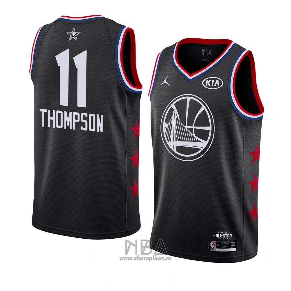 Camiseta All Star 2019 Golden State Warriors Klay Thompson NO 11 Negro